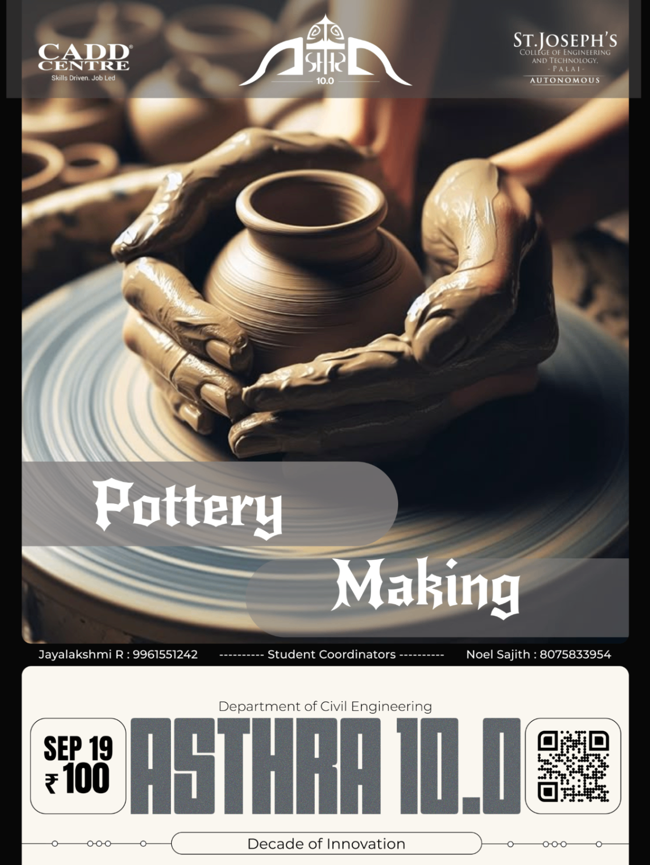  Workshop on  Pottery Making 