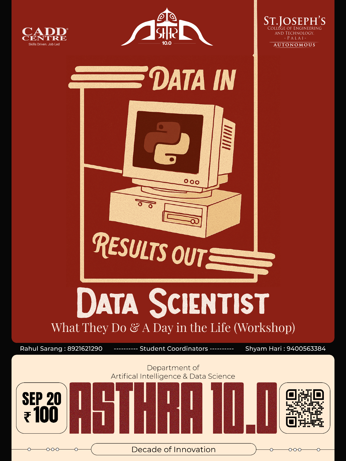 Workshop on Data Scientist: What They Do & A Day in the Life